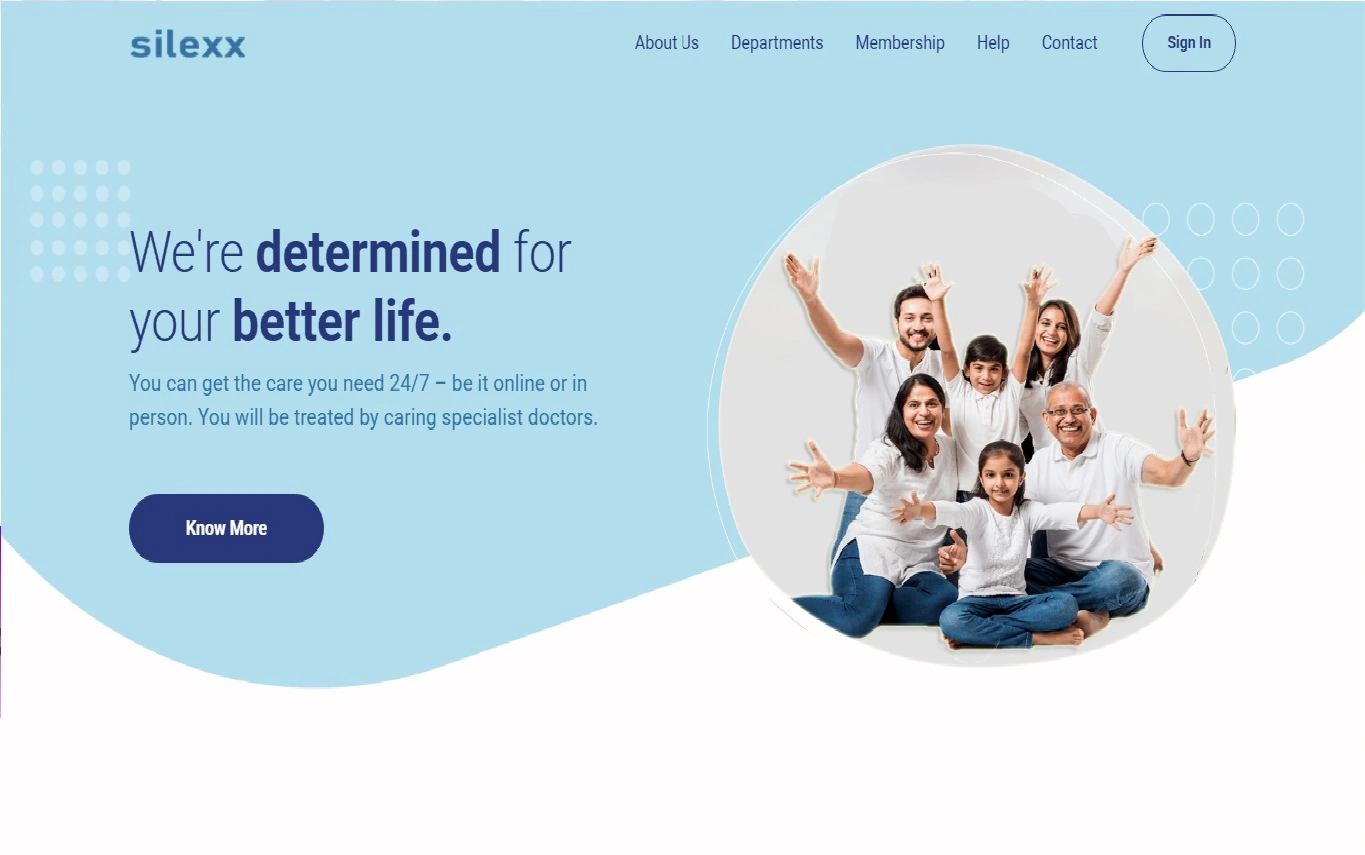Silexx Healthcare website developed by Auralgix